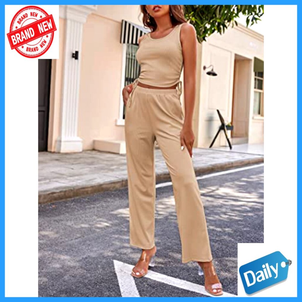 3 Piece Lounge Set Long Sleeve Cardigan Crop Top Pants S-XXL - Picture 2 of 7